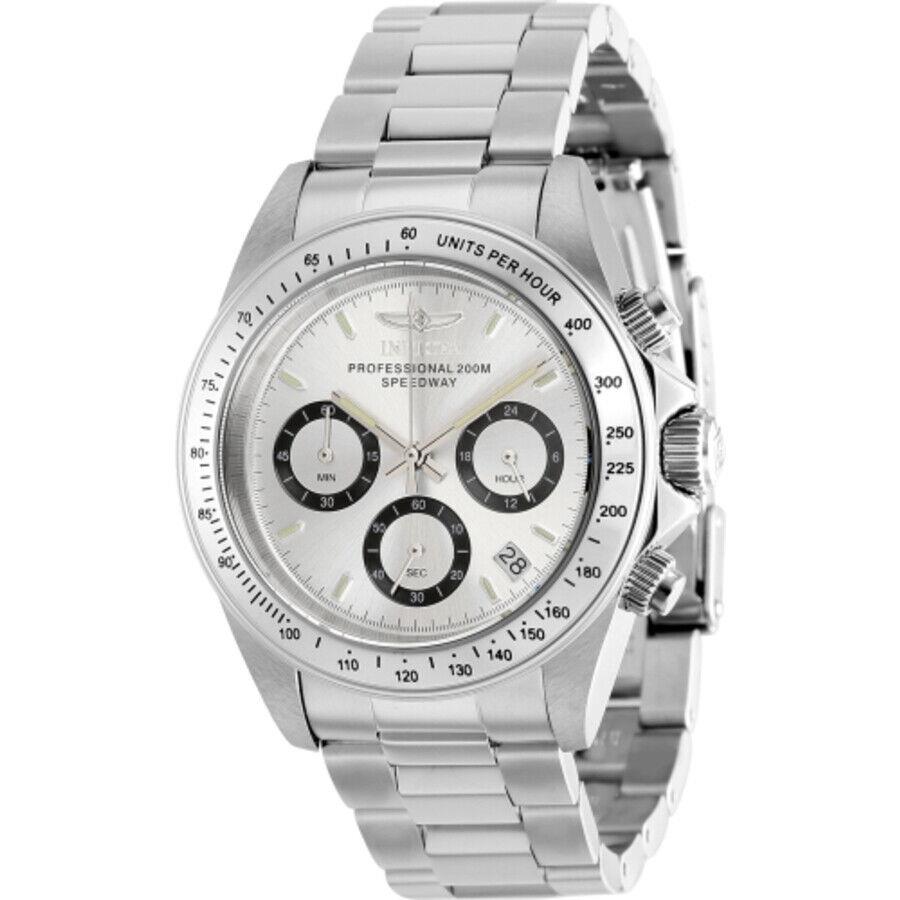 Invicta Speedway Chronograph Gmt Quartz Silver Dial Men`s Watch 37167