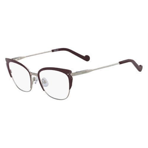Valentino Liu JO Rx Womens Eyeglasses Frames LJ2116 604 Burgundy Cat Eye 51mm