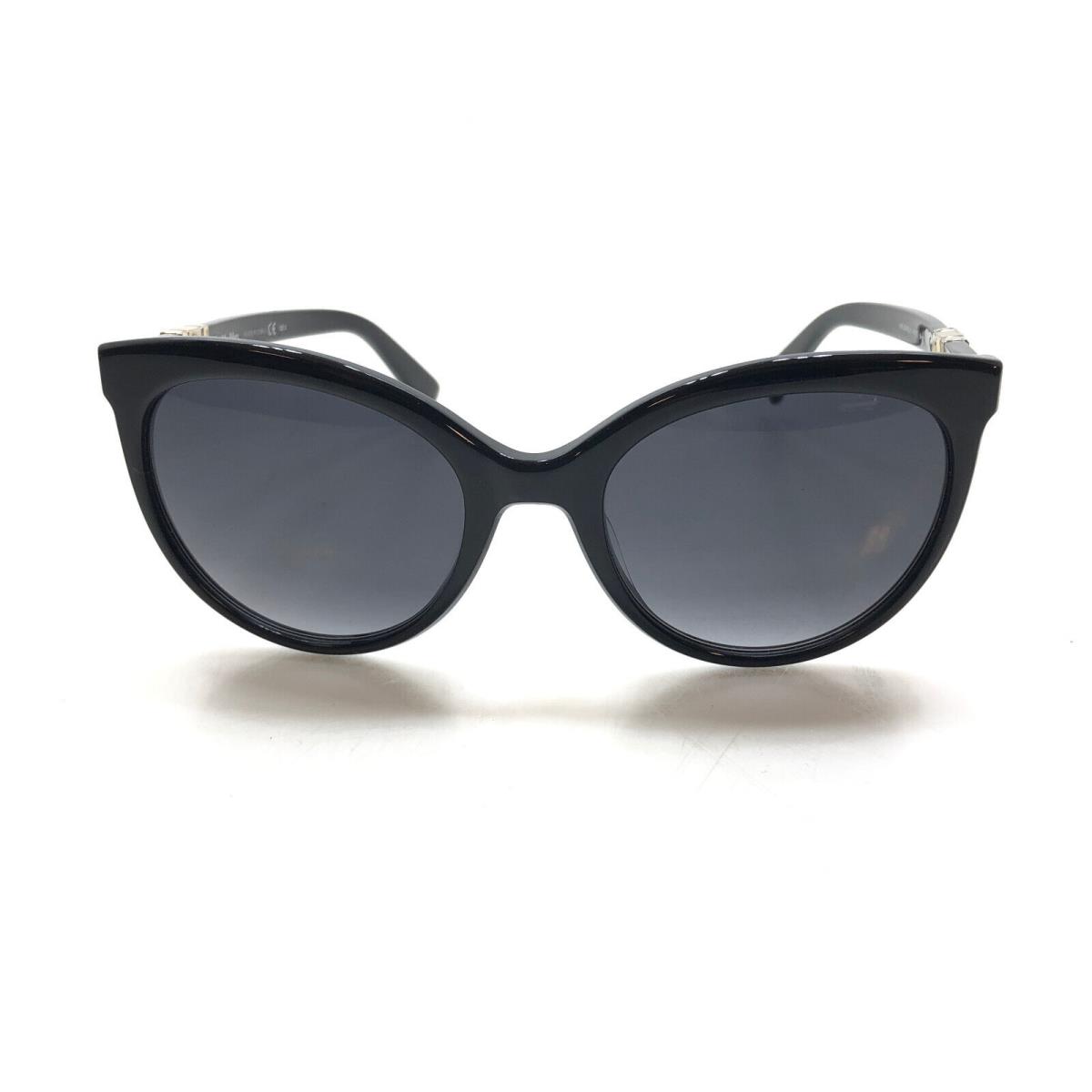 Max Mara 8079O Jewel II Sunglasses Black and Silver 54-21-145 Eyewear