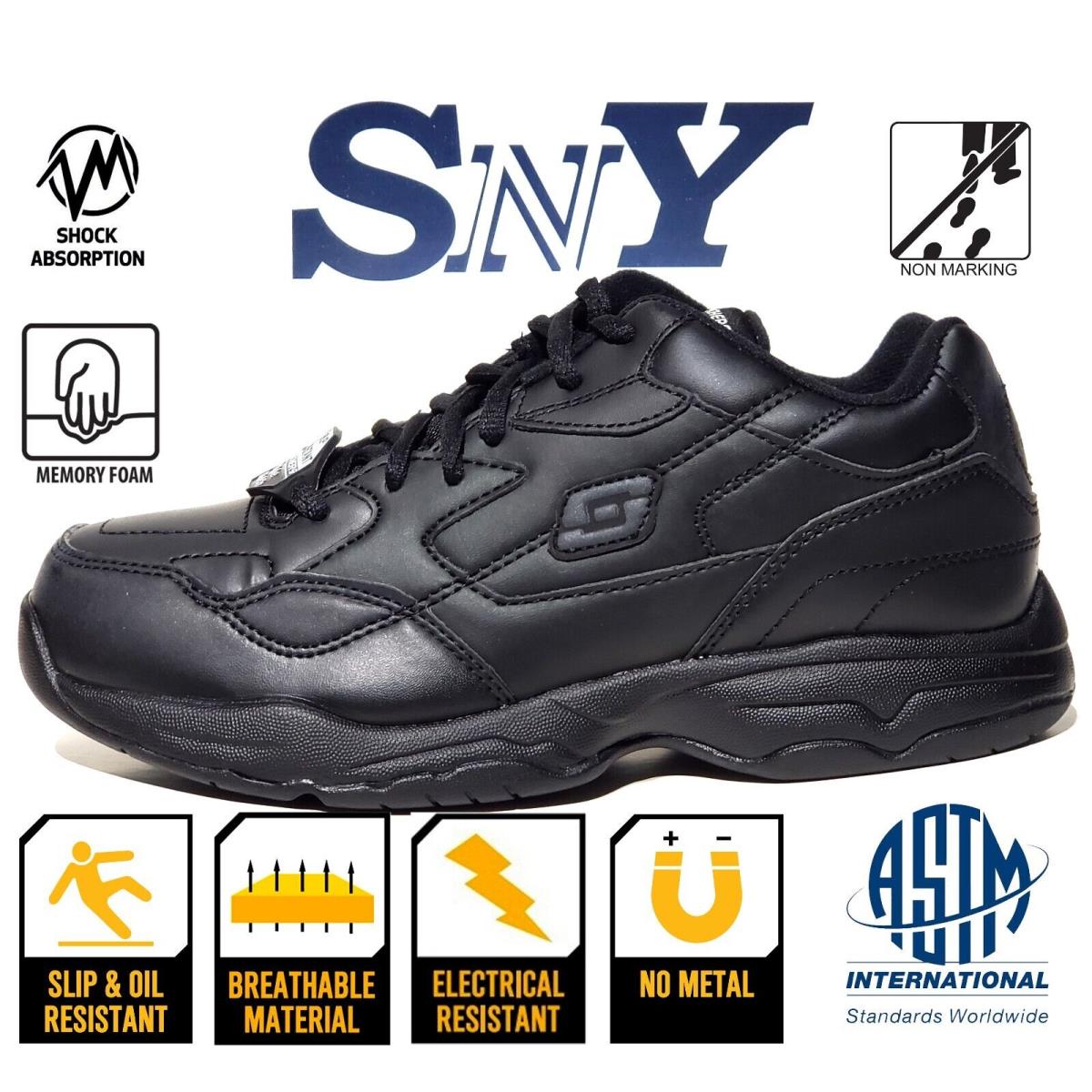 Skechers Women`s Slip-resistant Breathable Lightweight Service Shoes Astm size7W