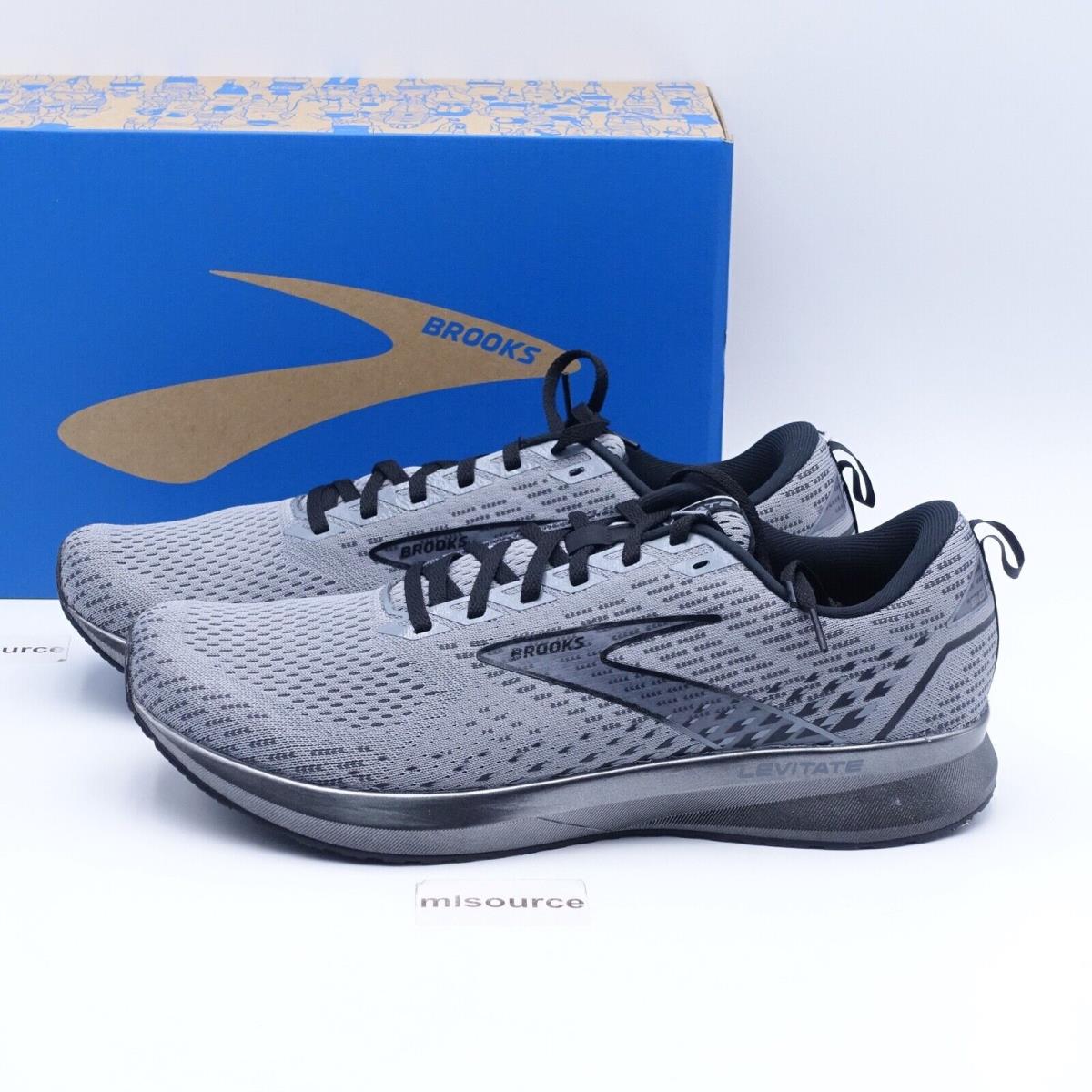 Size 11.5 Men`s Brooks Levitate 5 Running Shoes 110370-1D-096 Grey