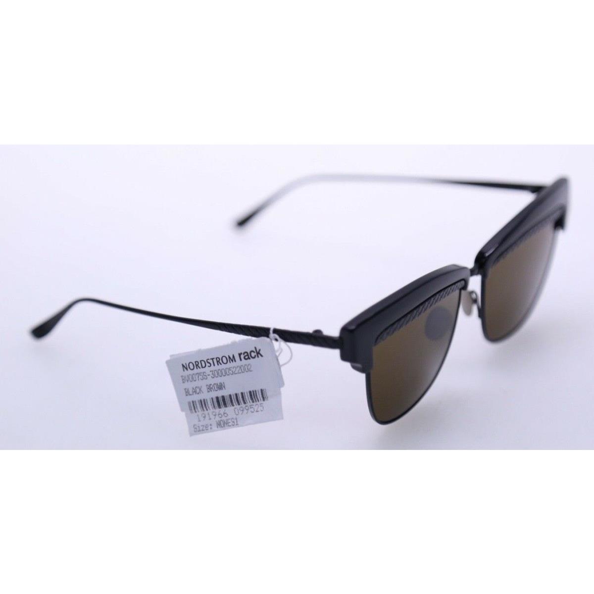 Bottega Veneta BV0075S 002 Black Frame Brown Lens Sunglasses 215