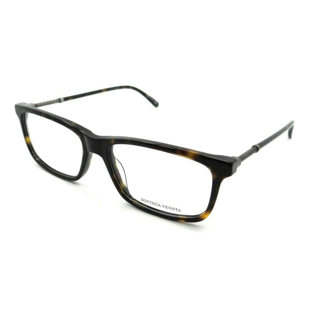 Bottega Veneta Eyeglasses Frames BV0135O 006 55-17-145 Havana / Silver Italy