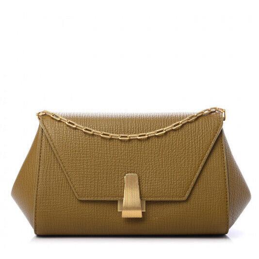 Bottega Veneta Calfskin Grainy Textured Mini Bag Mustard/gold 608798