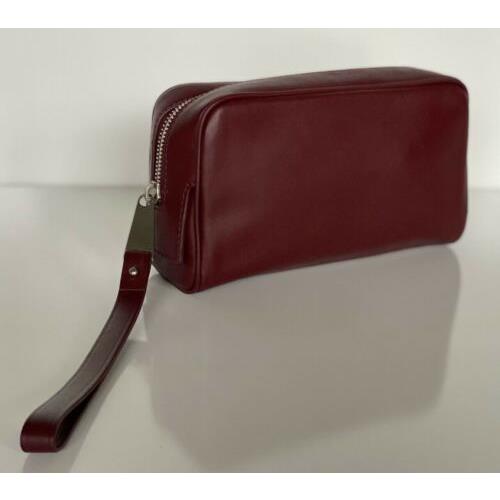 Bottega Veneta Leather Bordeaux Small Toiletry Case Pouch 575557 Italy