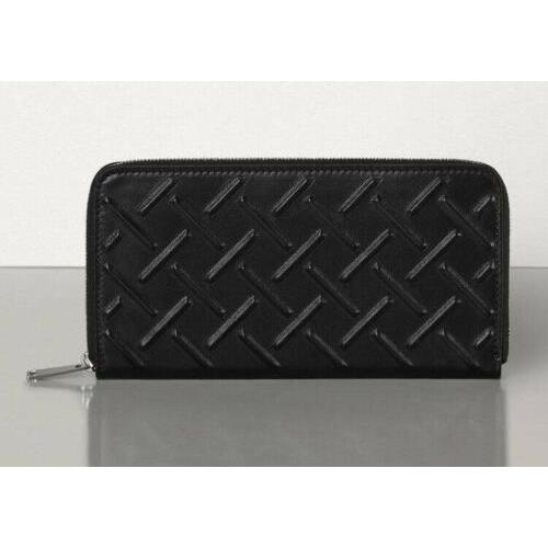 Bottega Veneta Nappa19 Zip Around Leather Wallet Black 593217 Italy