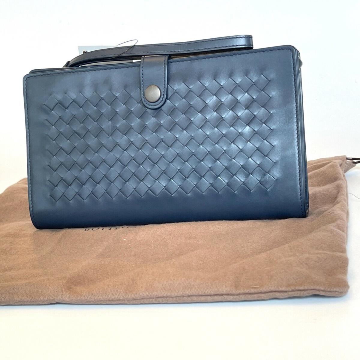 Bottega Veneta Intrecciato Multi-function Case 302652 VQ122 4058 Blue Wallet