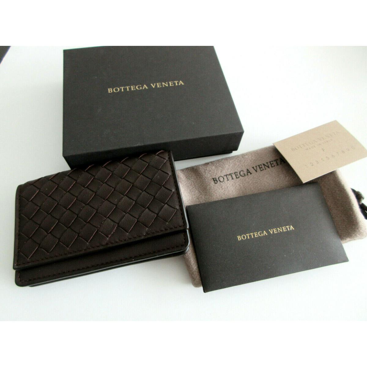 Bottega Veneta Intrecciato Woven Leather Mini Wallet Card Case