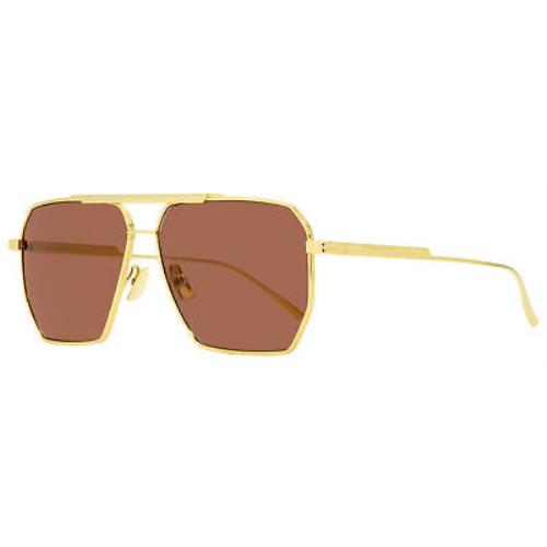 Bottega Veneta Square Sunglasses BV1012S 005 Gold 60mm 1012