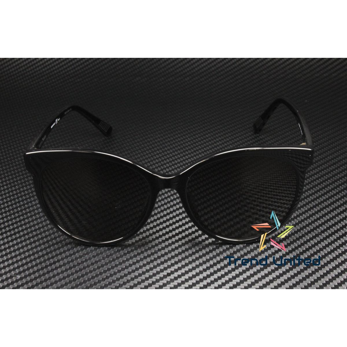 Bottega Veneta BV1022SK 001 Round Black Shiny Grey 55 mm Women`s Sunglasses