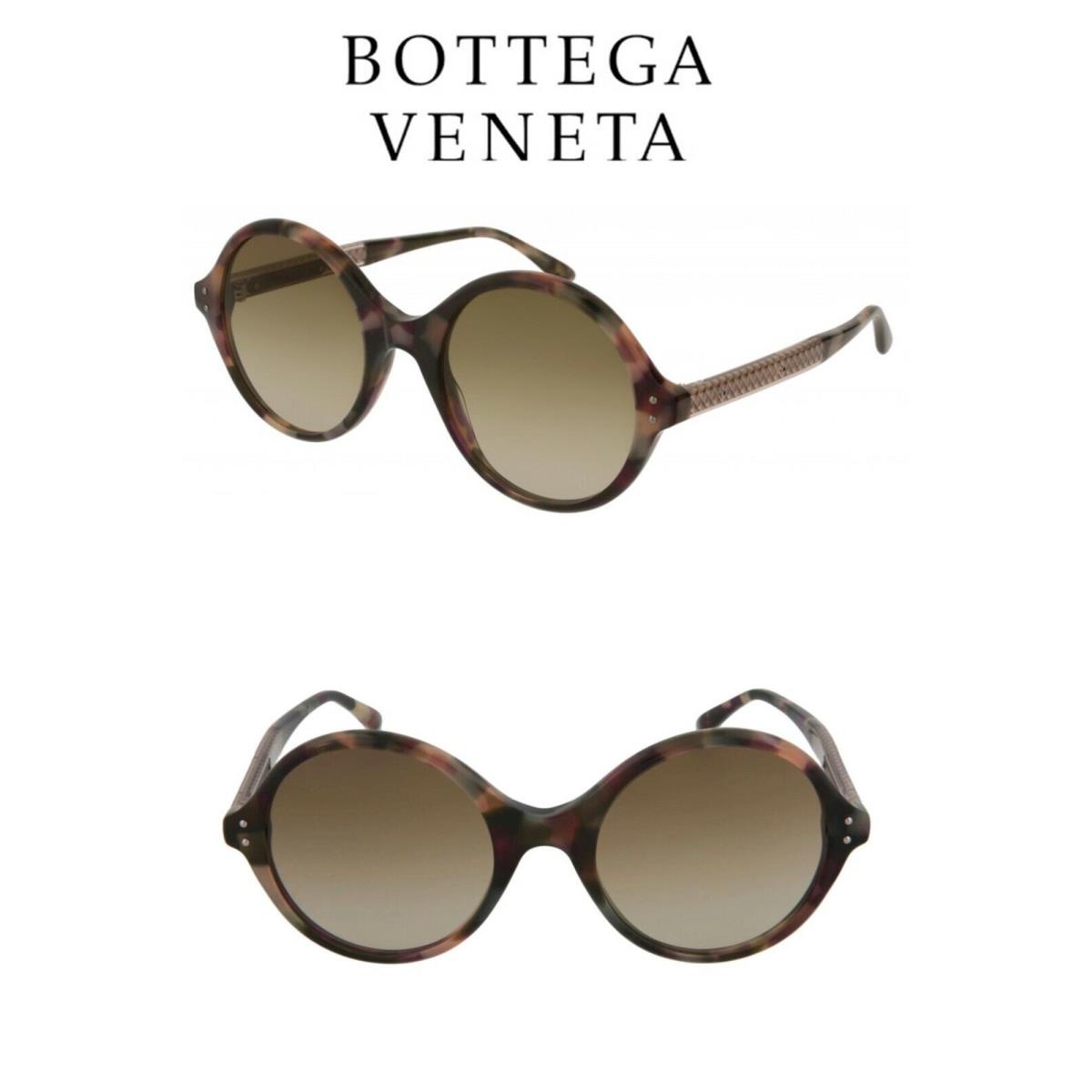 Bottega Veneta BV0127S 003 Colored Havana Gradient Brown Round SUNGLASSES.52mm