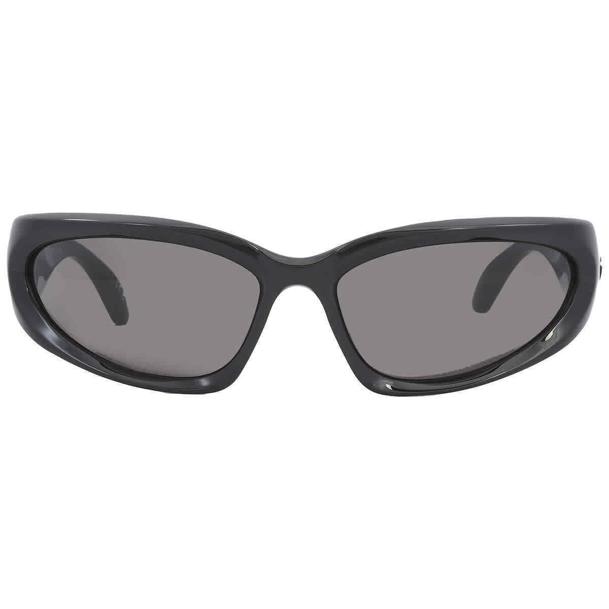 Balenciaga Grey Wrap Men`s Sunglasses BB0157S 001 65 BB0157S 001 65