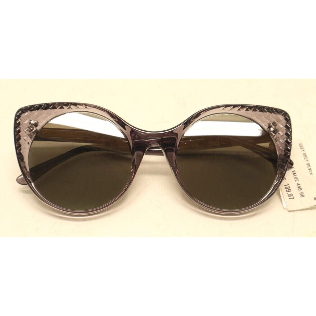 Bottega Veneta BV0148S 001 Silver/grey Cat Eye Sunglasses 1412