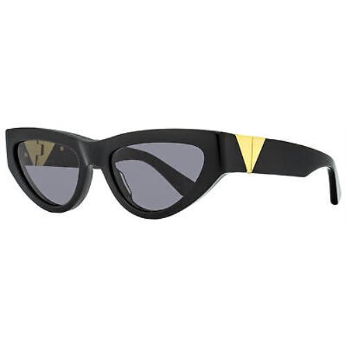 Bottega Veneta Cat Eye Sunglasses BV1176S 001 Black/gold 55mm - Frame: Black/Gold, Lens: Gray
