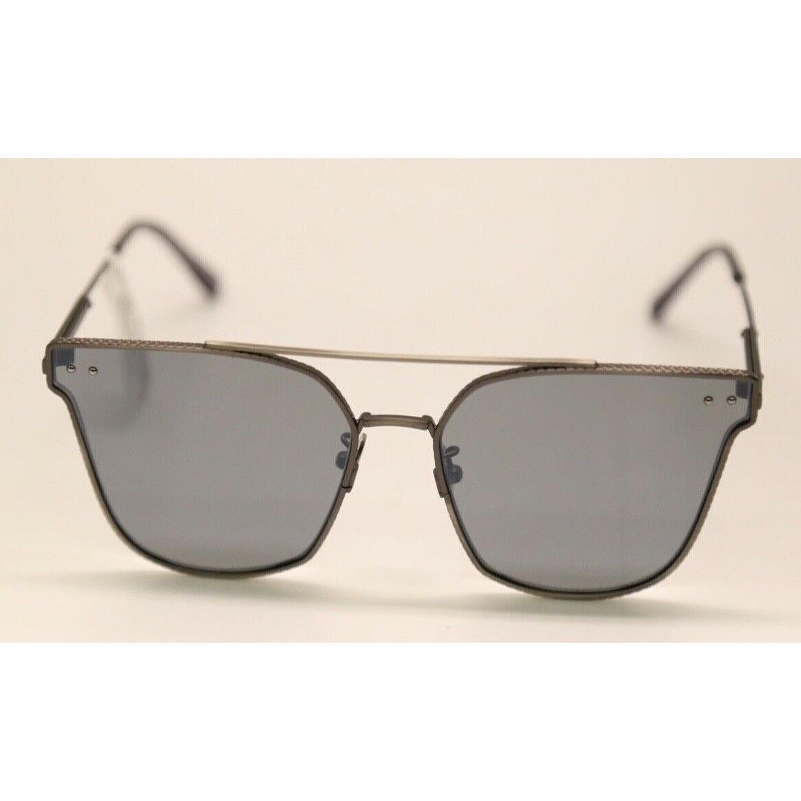 Bottega Veneta BV0140S 002 Grey Rectangle Smoke Lens Sunglasses 949