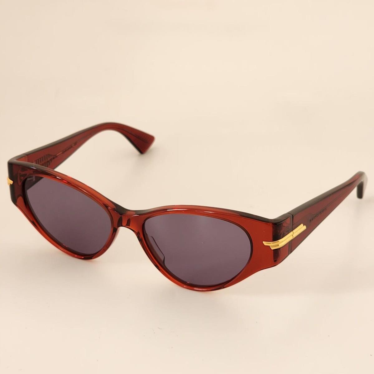 Bottega Veneta BV1002S 003 Burgundy/burgundy/ Grey Lens 55mm Sunglasses