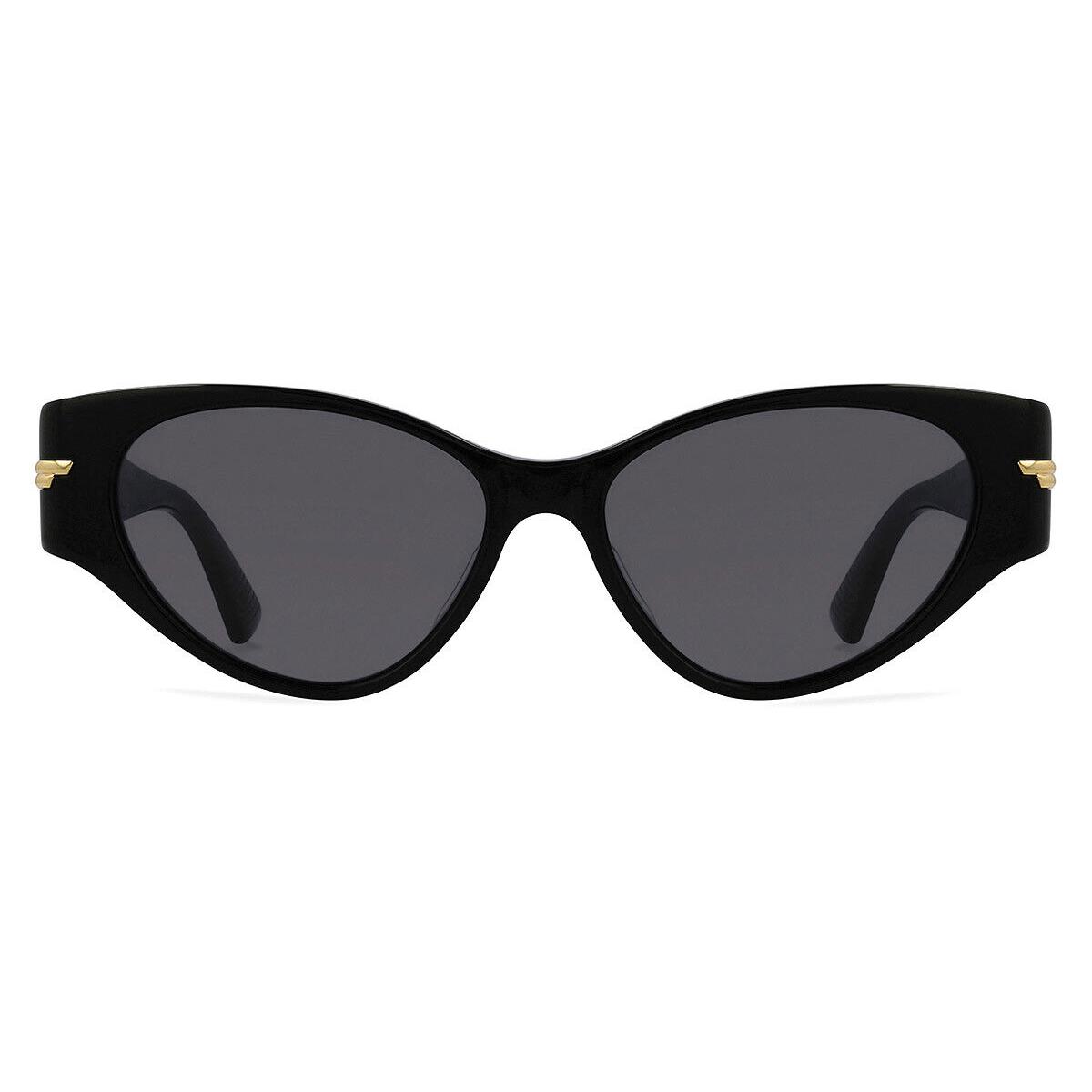 Bottega Veneta BV1002S Sunglasses Black Grey Cat Eye 55mm