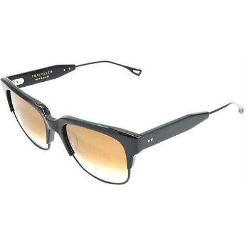 Bottega Veneta Dita Traveller 19014 B-blk Sunglasses Black Iron w/ D. Brown 55mm