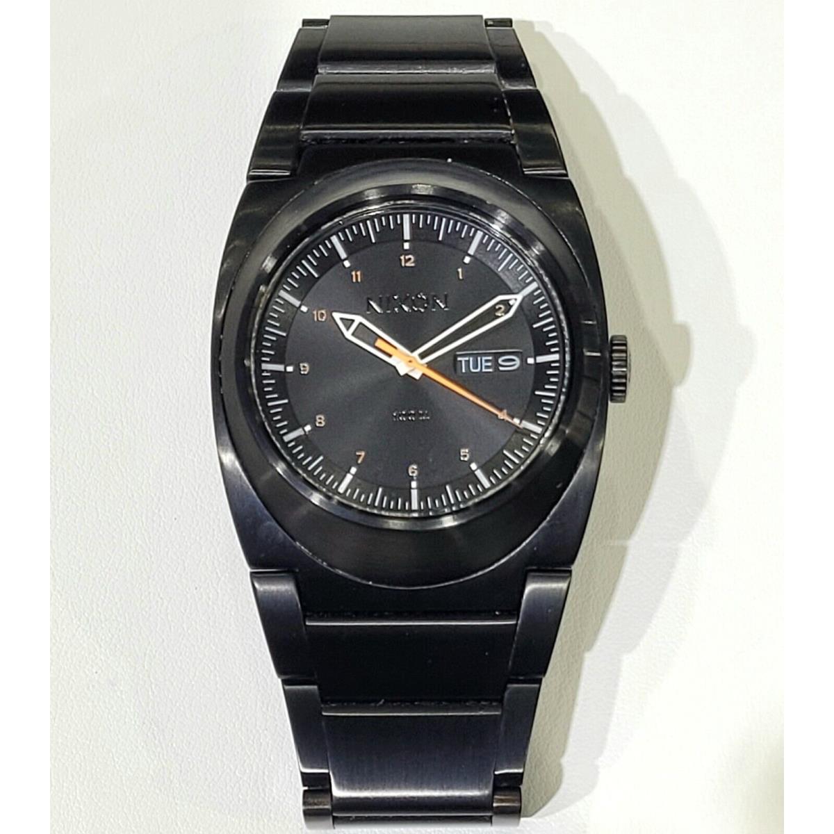 Nixon Don All Black / Orange Stainless Steel Men`s Wristwatch - Ref A358577-00