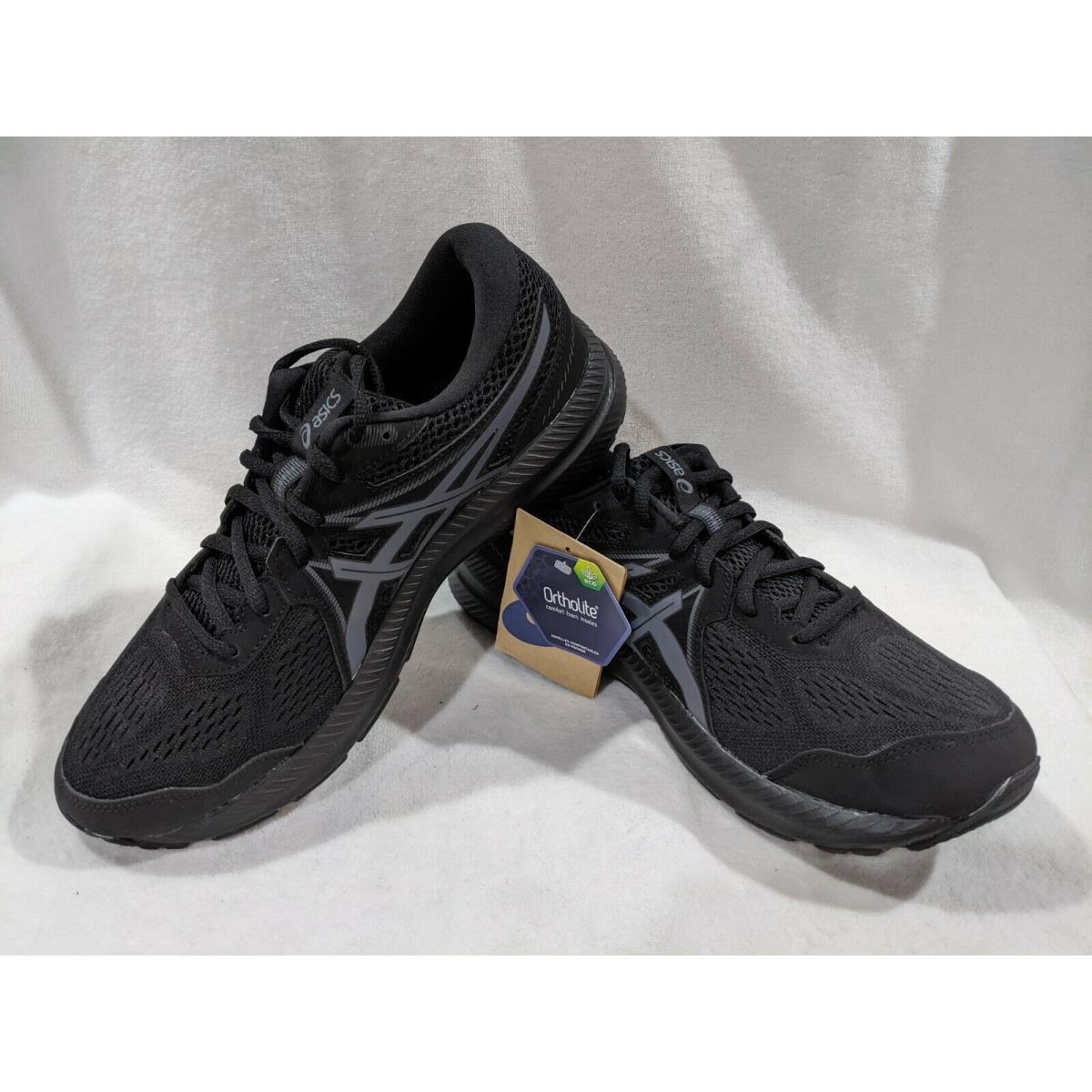 Asics Men`s Gel-contend 7 Black/grey Running Shoes - Size 8.5 X-wide 4E