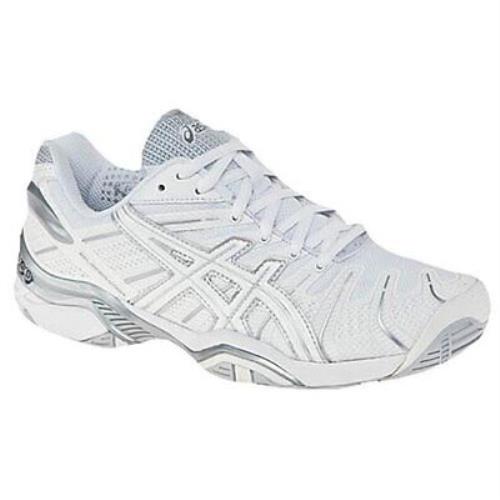Asics Women`s Gel Resolution 4 Tennis Sneaker Shoe White/silver 9.5