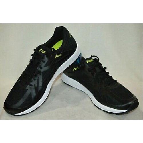 Asics Amplica Black/neon Lime Lightweight Men`s Running Shoes - Size 10.5