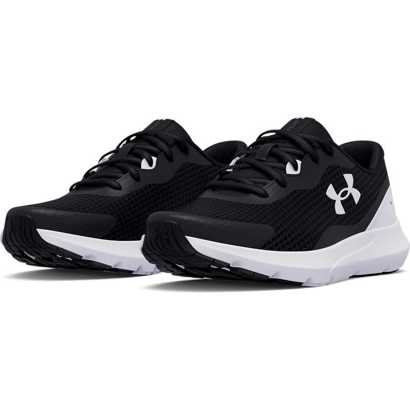 Under Armour 3024894 Women`s UA Surge 3 Running Athletic Training Gym Shoes Black/White