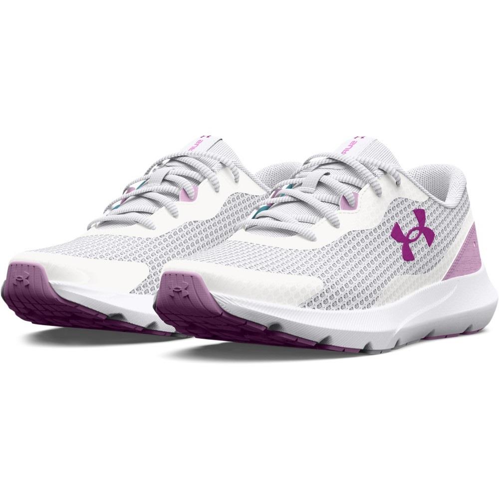 Under Armour 3024894 Women`s UA Surge 3 Running Athletic Training Gym Shoes White/Fresh Orchid