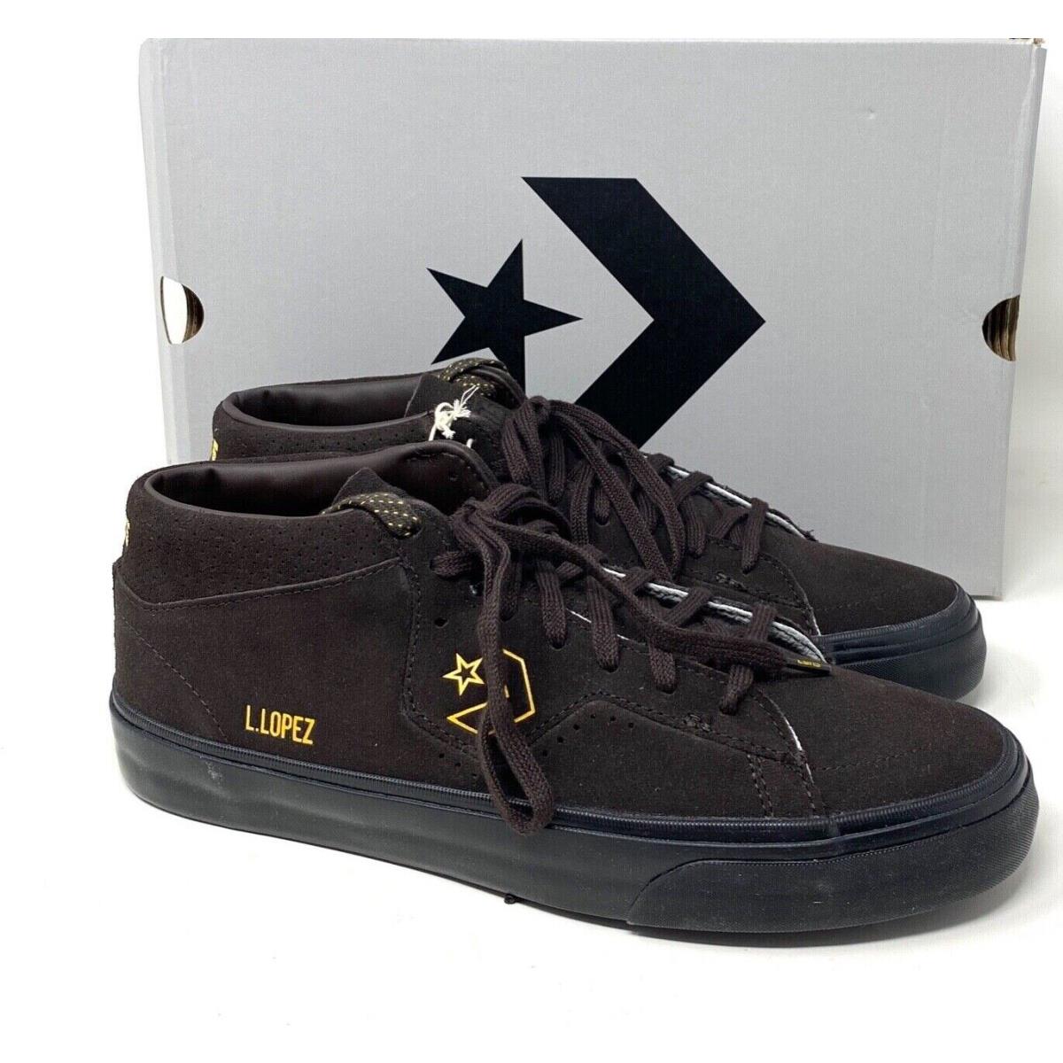 Converse Louie Lopez Pro Shoes Mid Top Brown Suede Women`s Size Sneakers A01247C