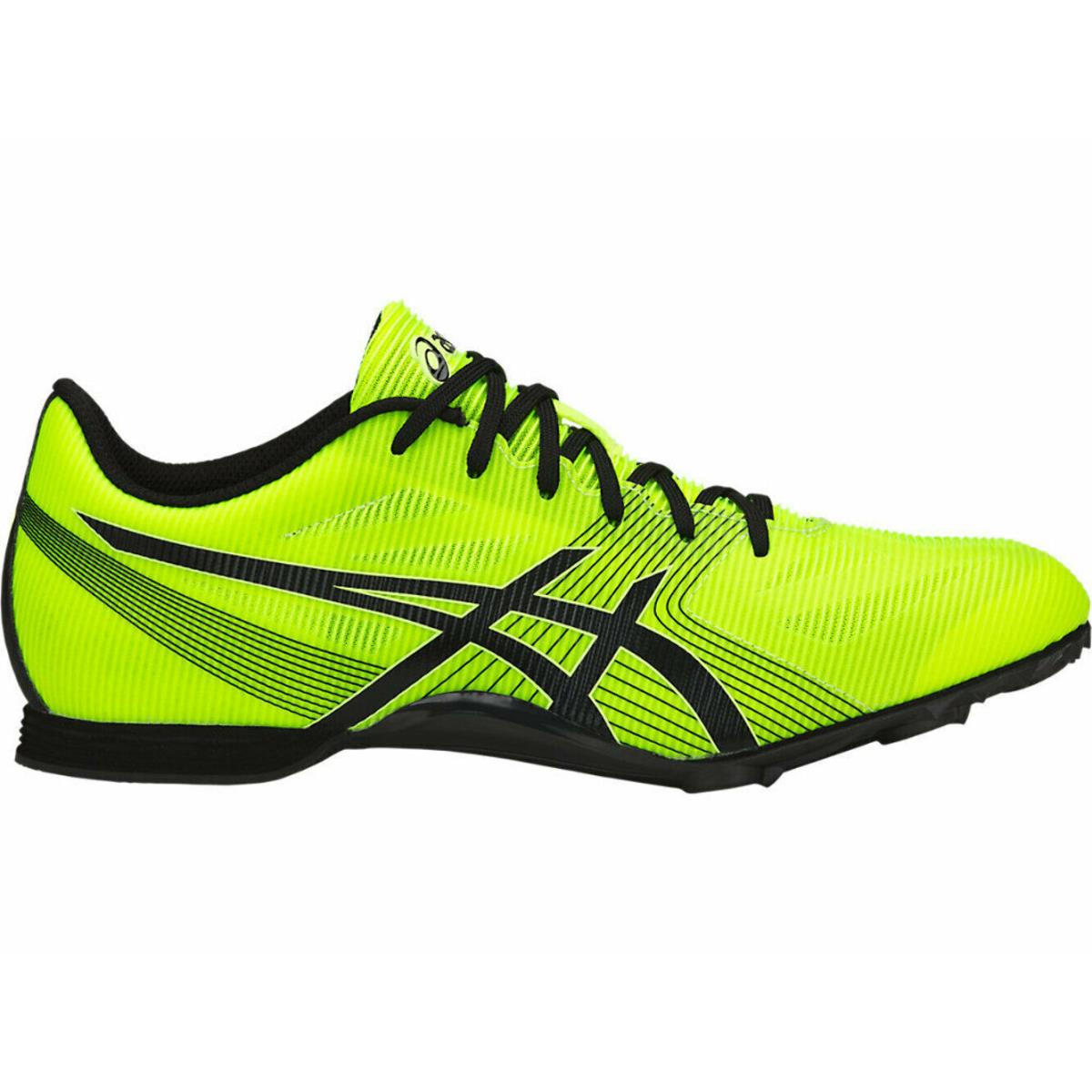 Asics Hyper MD 6 Neon Yellow Black Men`s Size 9 Track Sprinter Shoes - Black