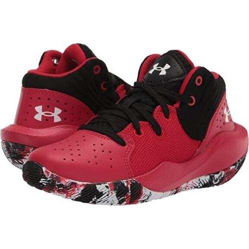 Under Armour Unisex-child Jet 21 Red Basketball Shoe Size 13K