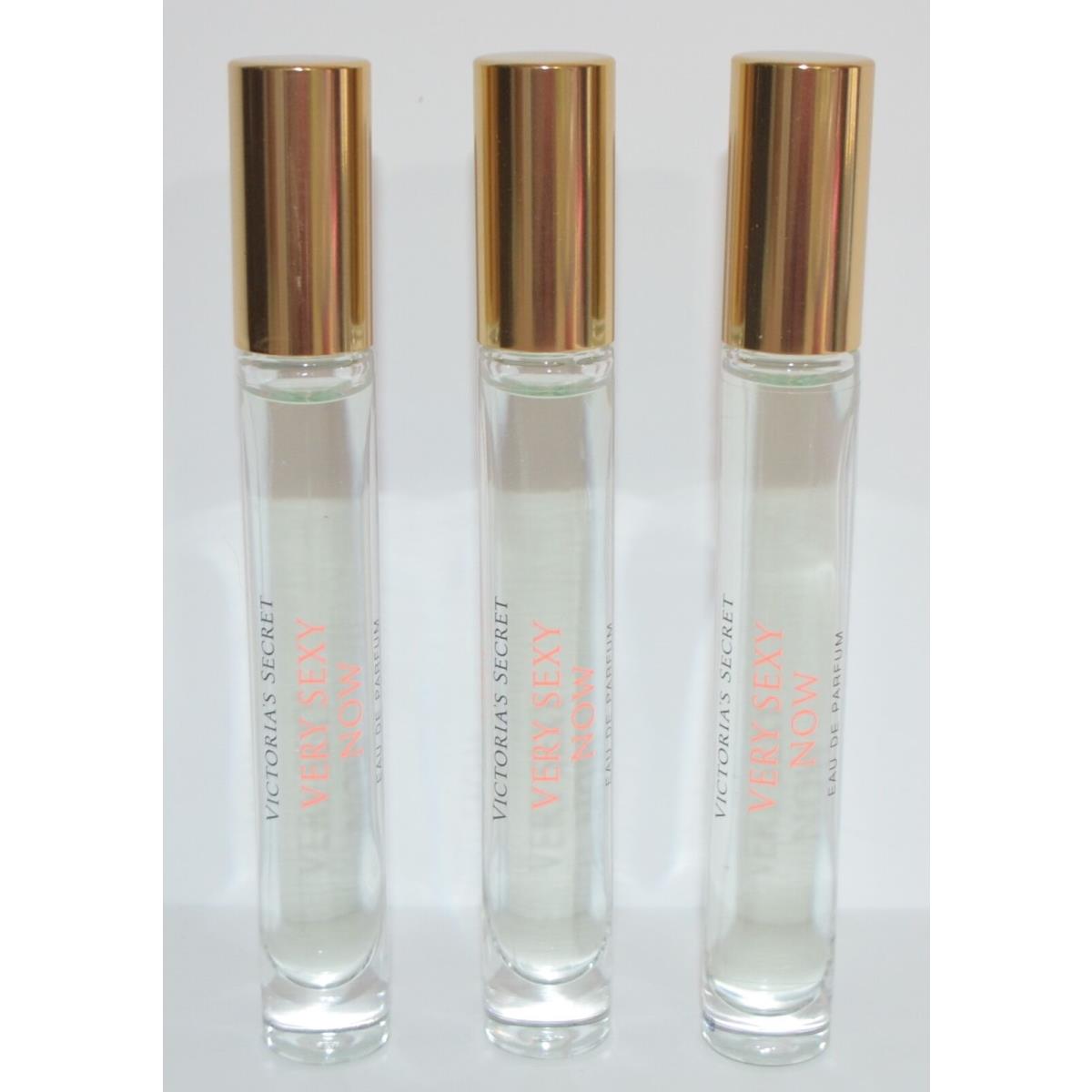 3 Victoria`s Secret Very Sexy Now Eau DE Parfum Edp Rollerball Perfume Travel