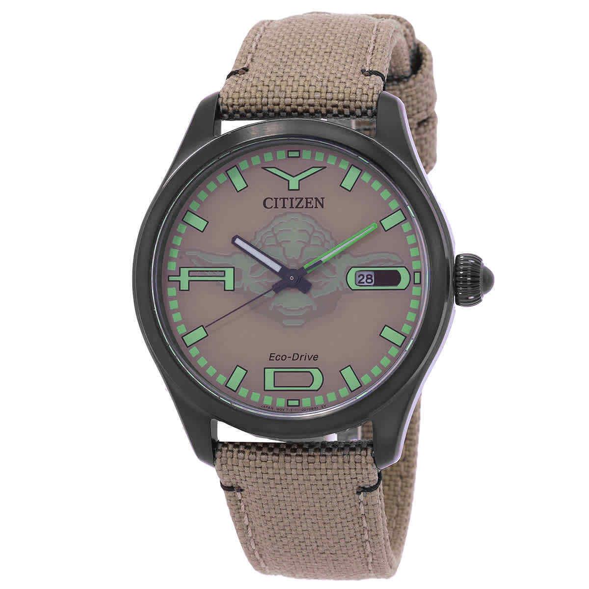 Citizen Yoda Star Wars Brown Dial Men`s Watch BM6839-06W