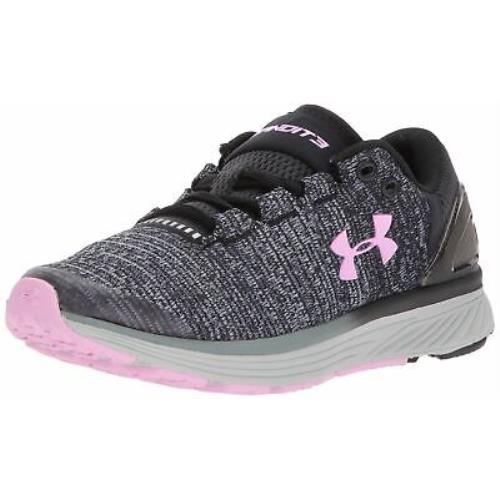 Under Armour Girls` Grade School Charged Bandit 3 Athletic Shoe Black 002