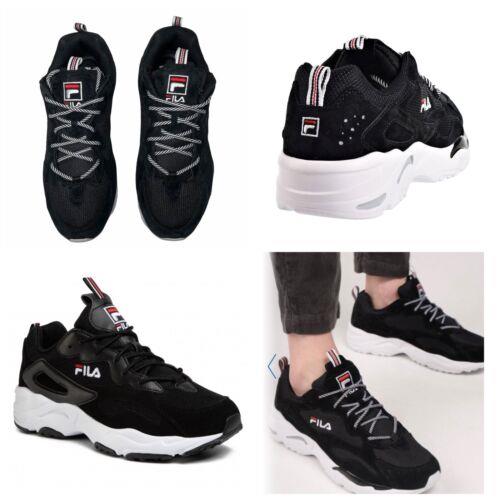 Fila Mens Ray Tracer Black/white Lifestyle Running Shoes