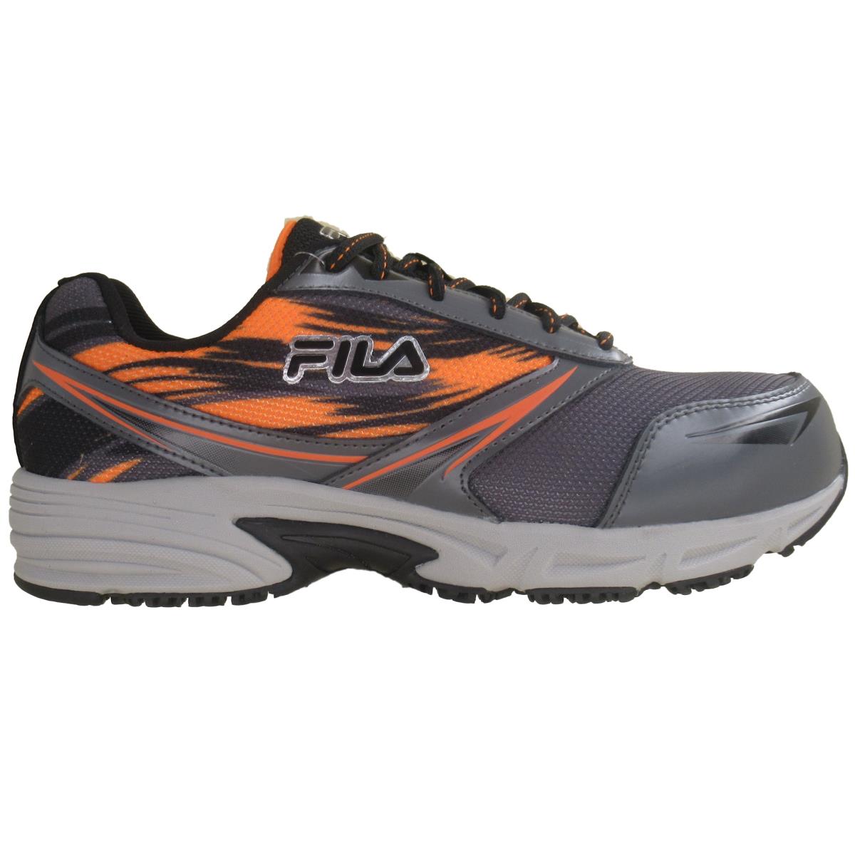 Fila Men`s Memory Meiera 2 CT Composite Safety Toe Work Shoes - Castlerock/Orange