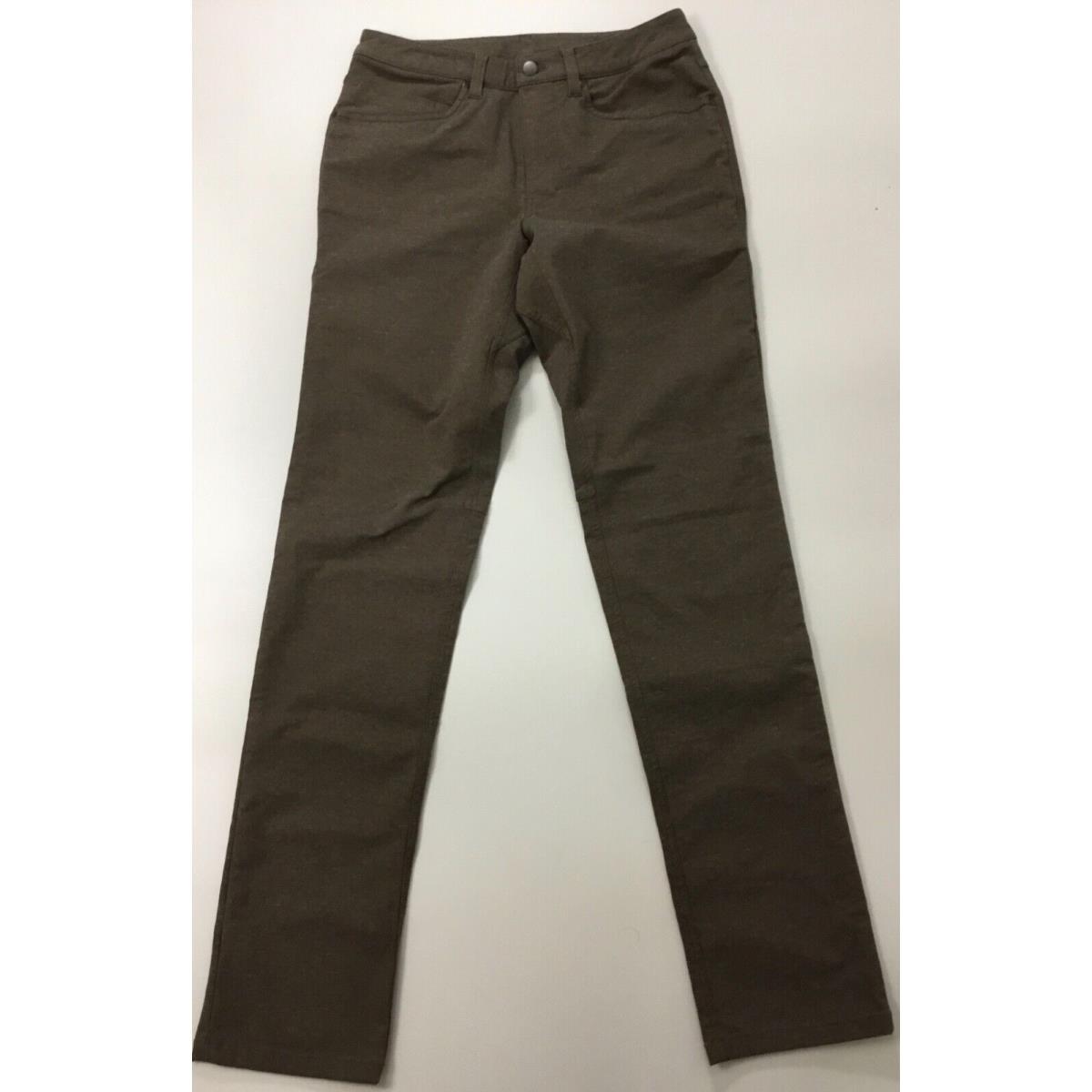 Lululemon Abc Pant Classic 34 L TC Cotton LM5982S Hbtc Brown Size 28