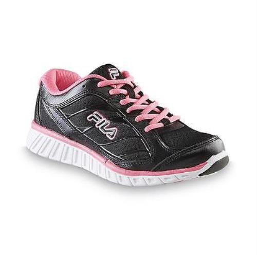 Fila Women`s Hyper Split 4 Black/neon Pink Walking Shoe 8.5
