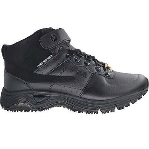 Fila Men`s Weathertech LT SR Slip Resistant Work Shoe Black / Dark Silver