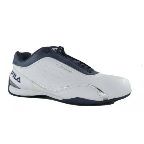 Fila Mens Kalien 3 White Navy Silver Motorsport Fashion Shoes