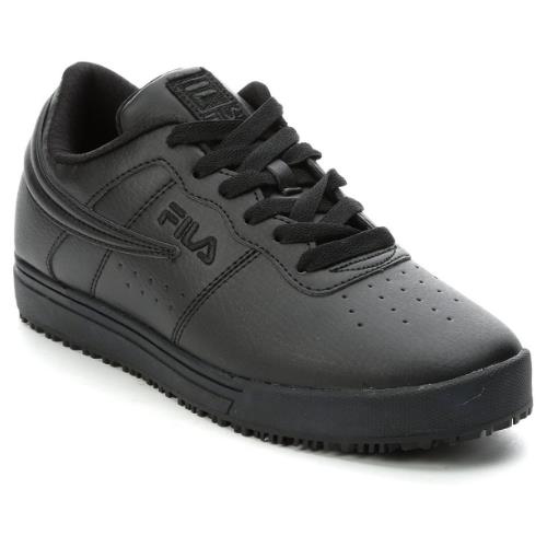 Fila Vulc 13 Womens Black 0665-001 Low Slip Resistant Work Sneaker Shoes - Black