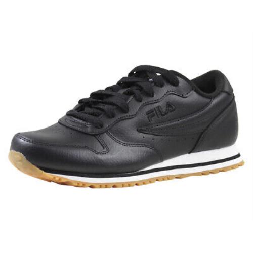 Fila Men`s Euro-jogger-ii Black/white/gum Sneakers Shoes