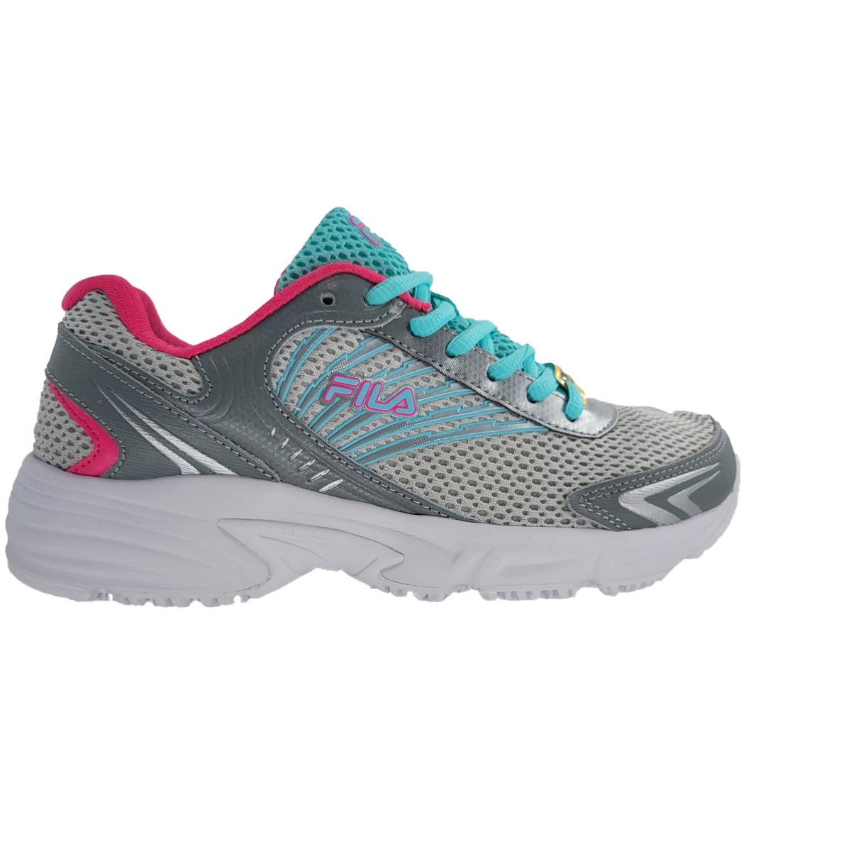 Fila Women`s Starform Memory SR Slip Resistant Memory Foam Work Shoes Metallic Silver / Monument / Aruba Blue