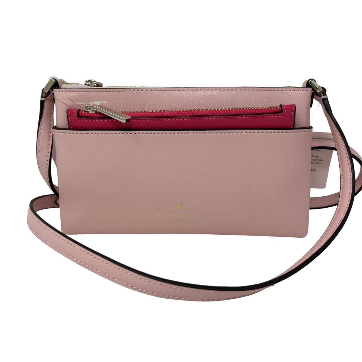 Kate Spade Sadie Saffiano Leather Top Zip Pink Crossbody Set Bag K7402