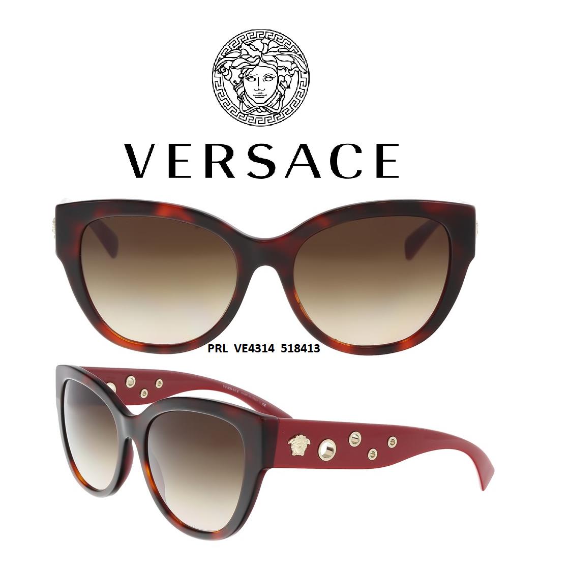 Versace VE 4314 Women`s Sunglasses Multiple Colors VE4314-518413 (Red Havana)