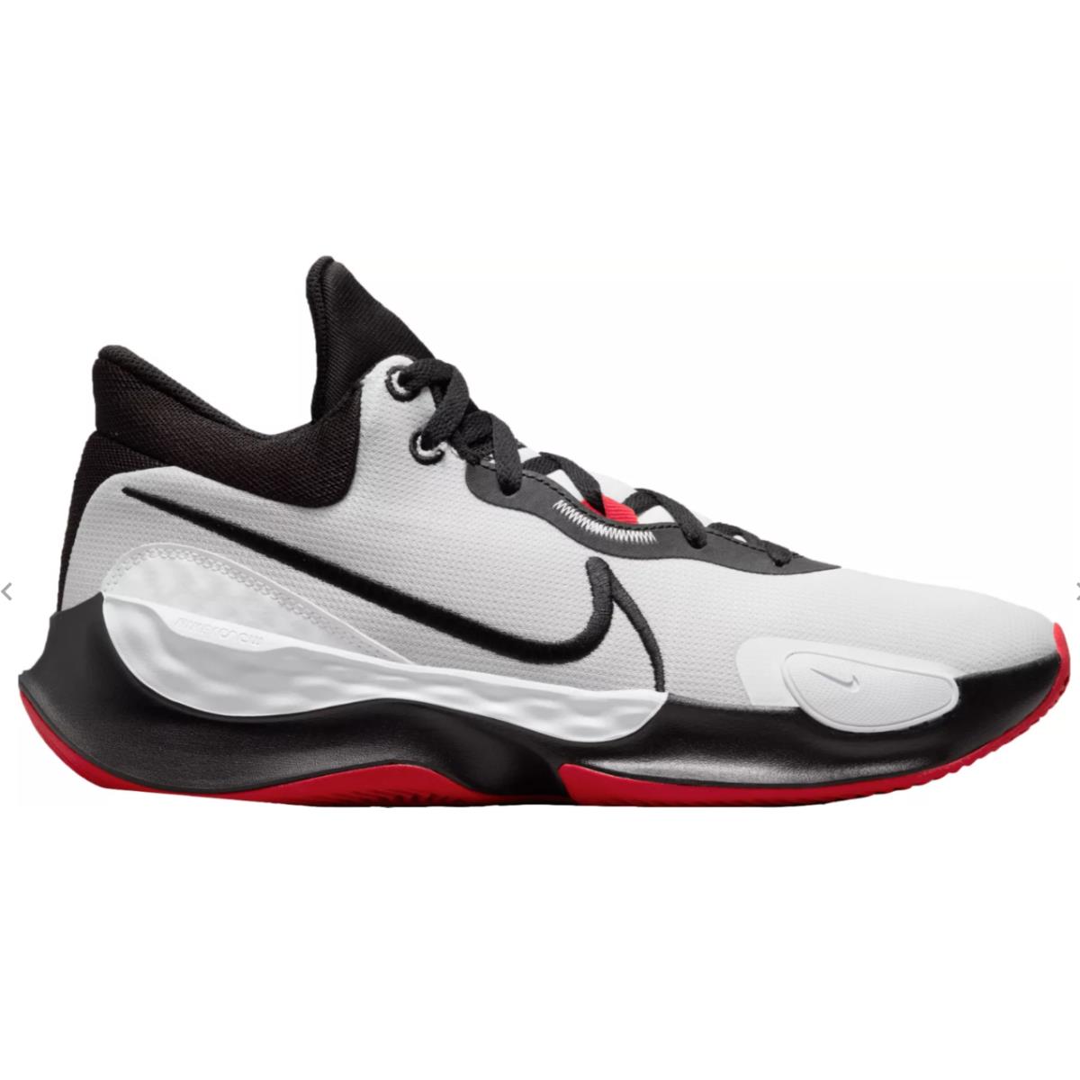 Nike Renew Elevate 3 Athletic Basketball Shoes Pure Platinum/gym Red DD9304 100 - Multiple