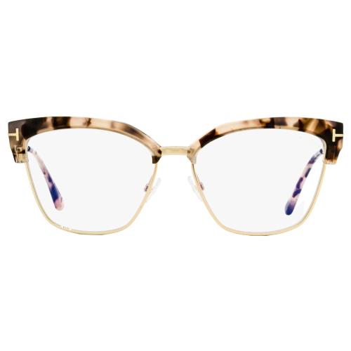 Tom Ford Blue Block Eyeglasses TF5547B 054 Gold/rose Havana 54mm FT5547