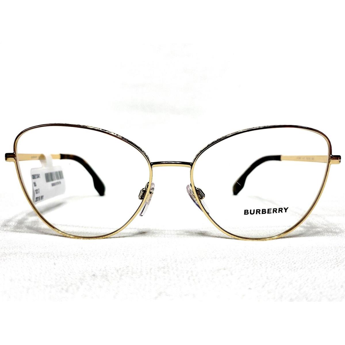 Burberry B1341 1017 Womens Gold Modern Cats Eye Eyeglasses Frames 55/16 140