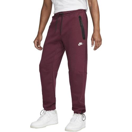 Nike Sportswear Tech Fleece Open Hem Sweatpants Beetroot Burgundy Size Medium