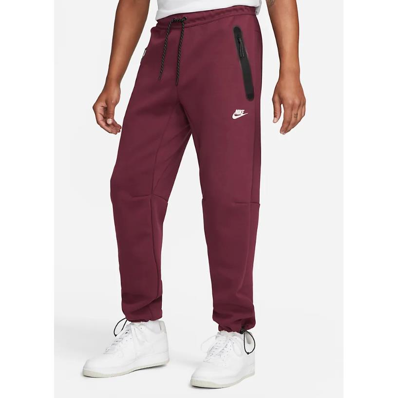 Nike Pants Men`s L Sportswear Tech Fleece Burgundy Beetroot